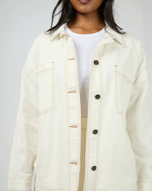 All About Eve Shacket - Vintage White