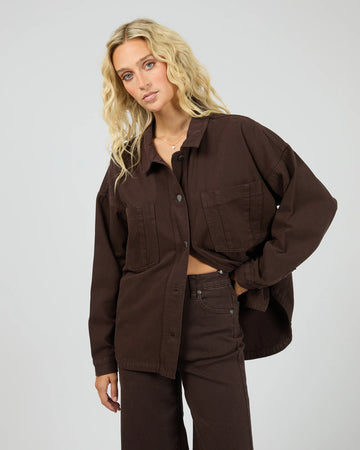 All About Eve Shacket - Brown