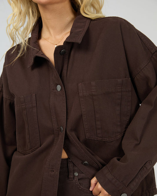 All About Eve Shacket - Brown