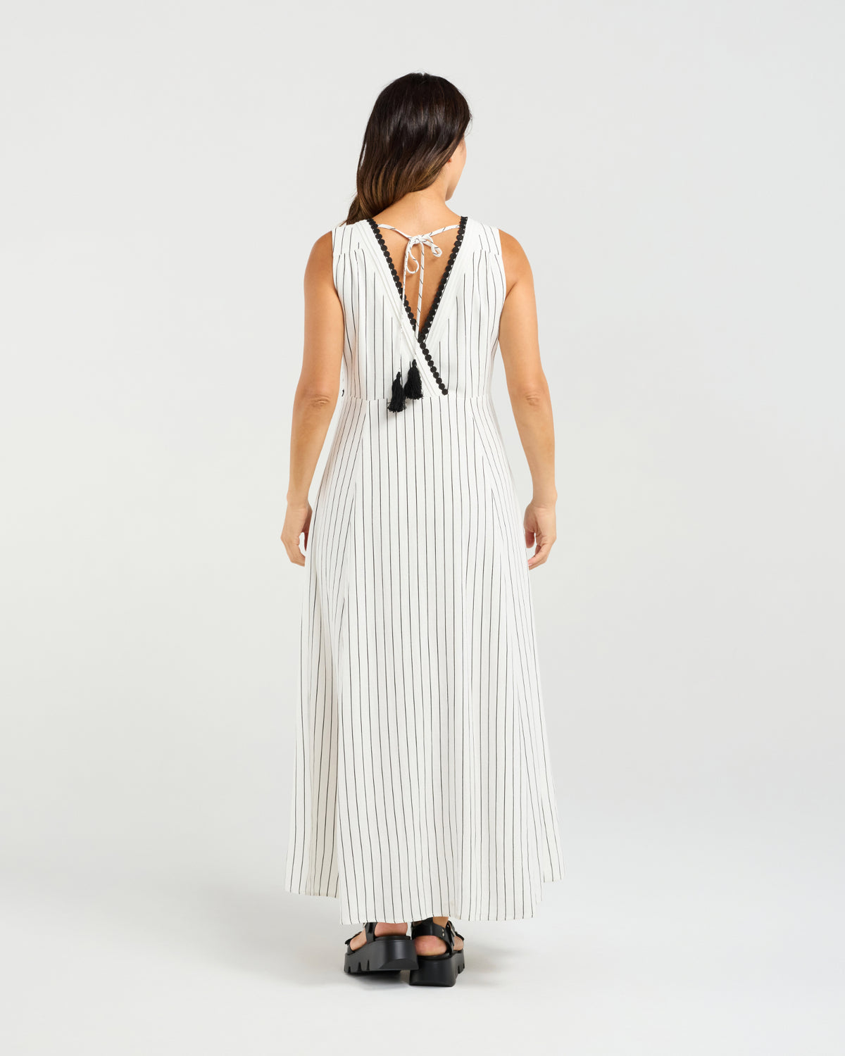 Zafina Zariah Dress - Pinstripe