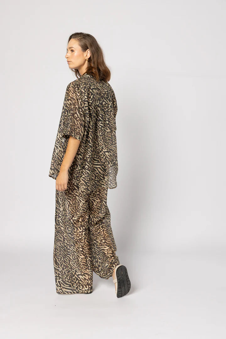 Drama The Label Piza Shirt - Zebra Print