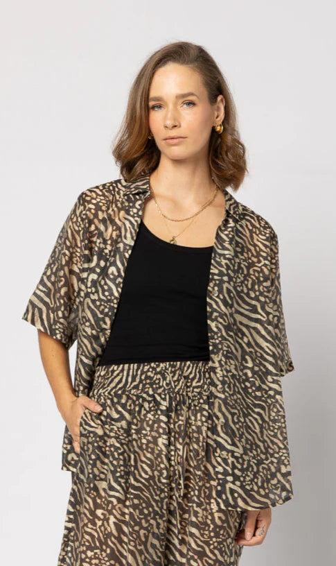 Drama The Label Piza Shirt - Zebra Print