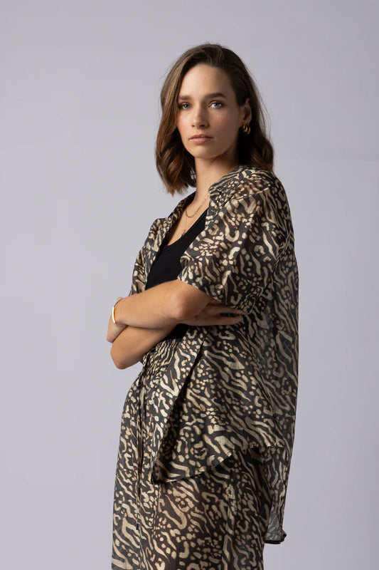 Drama The Label Piza Shirt - Zebra Print