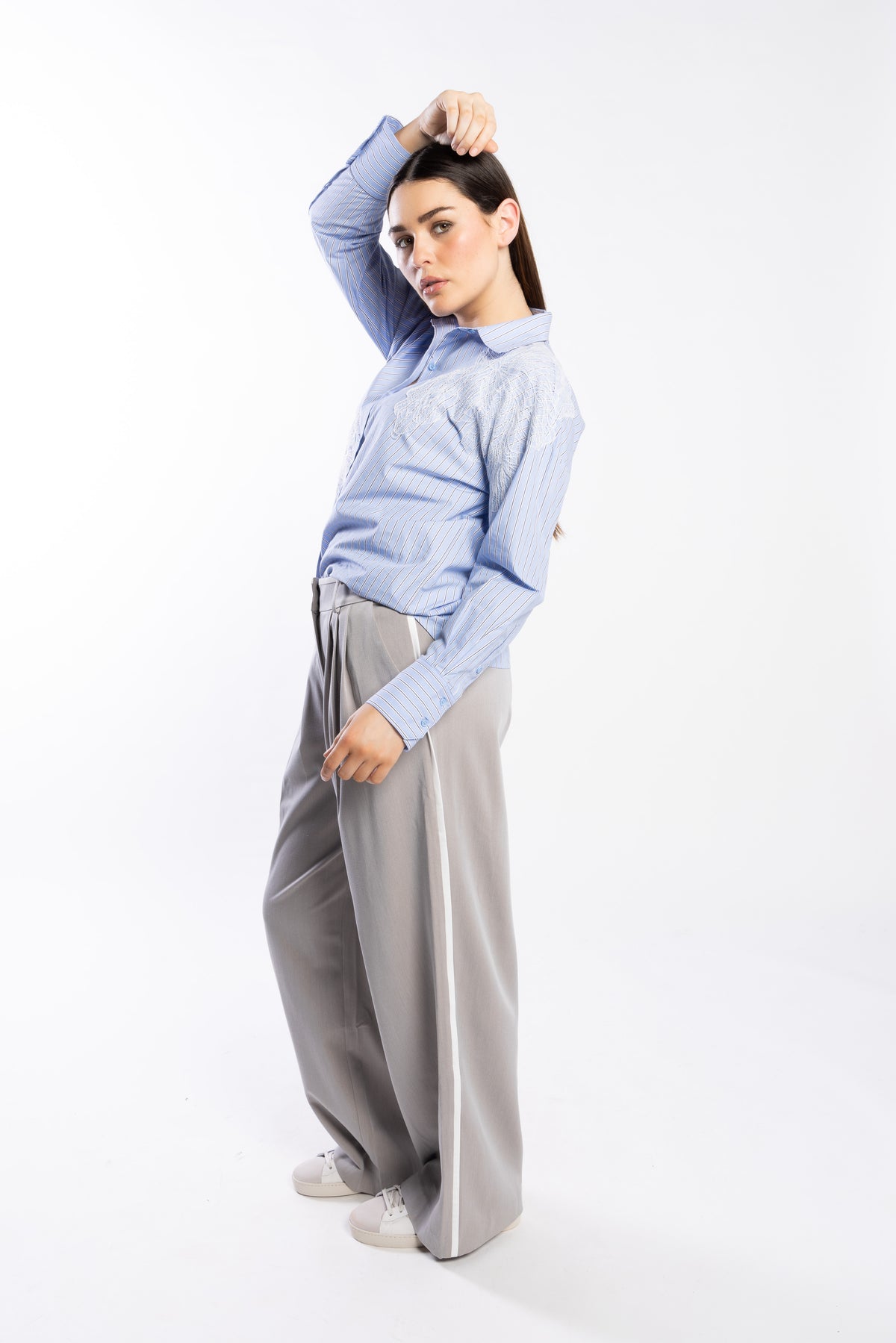 Drama The Label Marianne Shirt - Cornflower