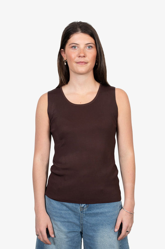 Antler Classic Sleeveless Top - Chocolate