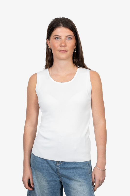 Antler Classic Sleeveless Top - White