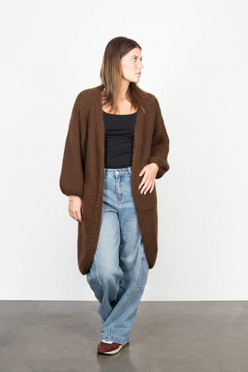 Antler Livvi Cardi - Chocolate