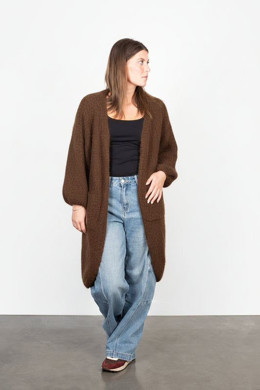 Antler Livvi Cardi - Chocolate