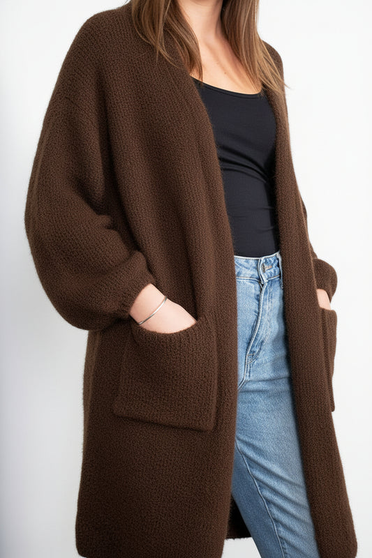 Antler Livvi Cardi - Chocolate