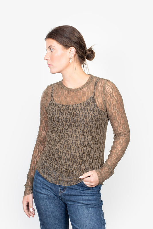Antler Splice Layering Top - Olive