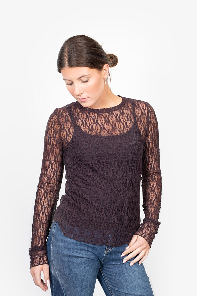 Antler Splice Layering Top - Raisin
