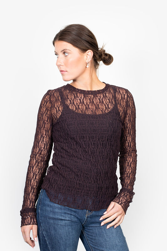 Antler Splice Layering Top - Raisin