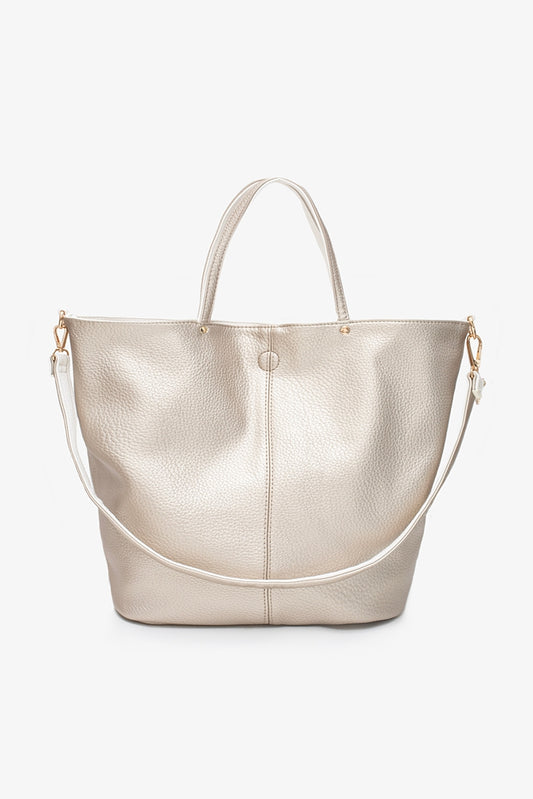 Antler Hartley Reversible Tote Bag - Bone/Gold