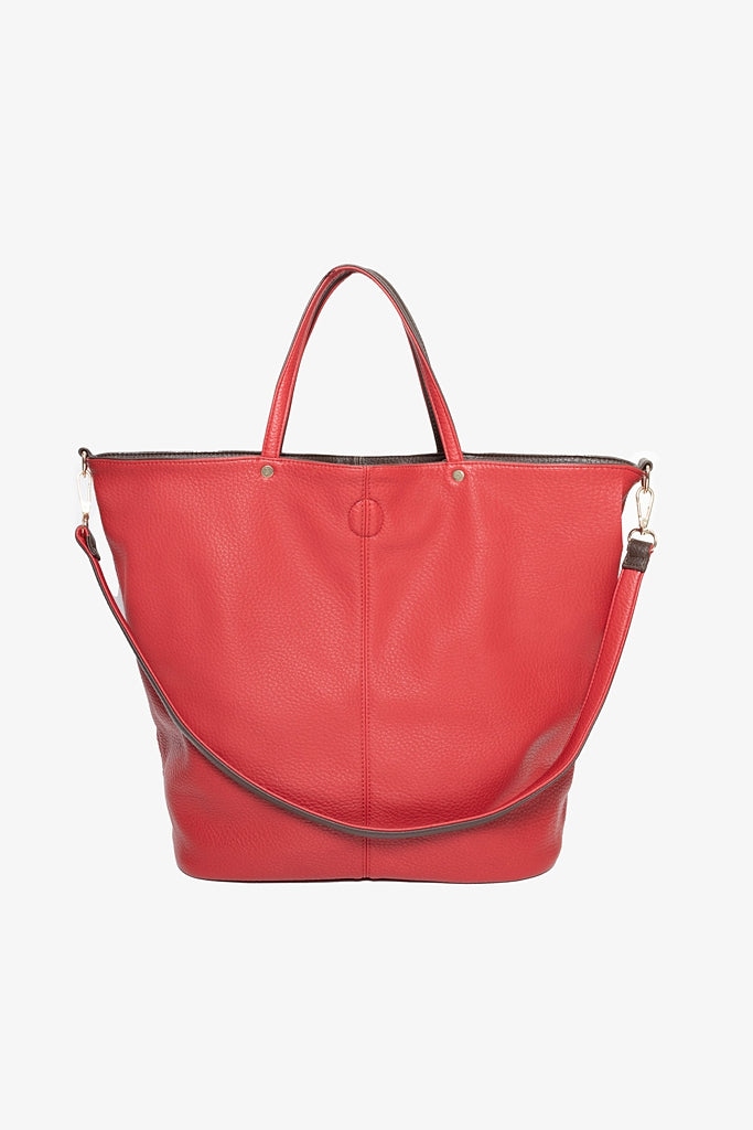 Antler Hartley Reversible Tote Bag - Chocolate/Red