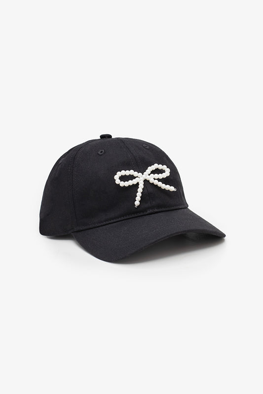 Antler Pearl Bow Cap - Black