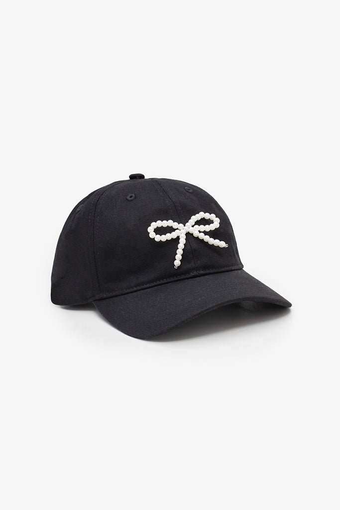 Antler Pearl Bow Cap - Black