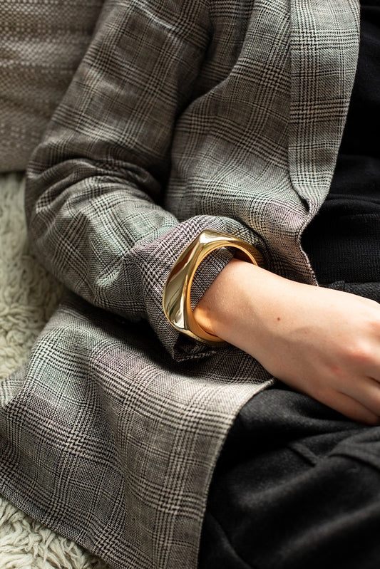 Antler Sculpt Bangle - Gold