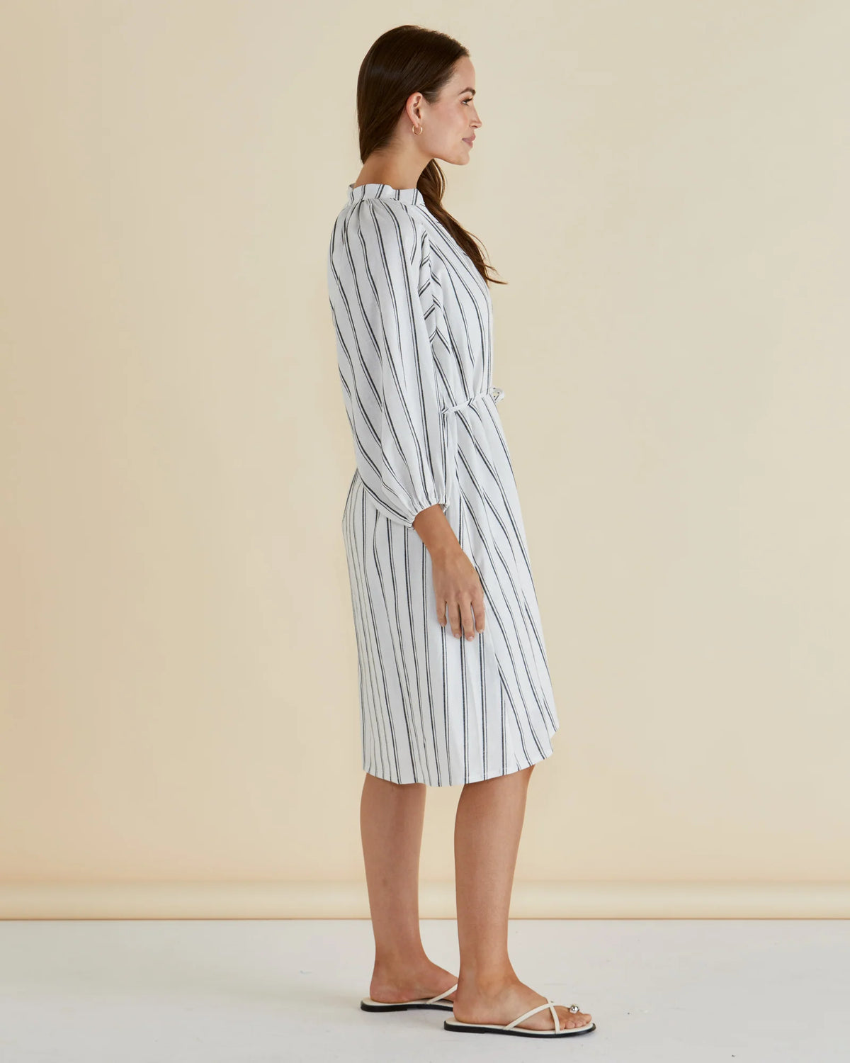Betty Basics Jenna Dress - White Stripe