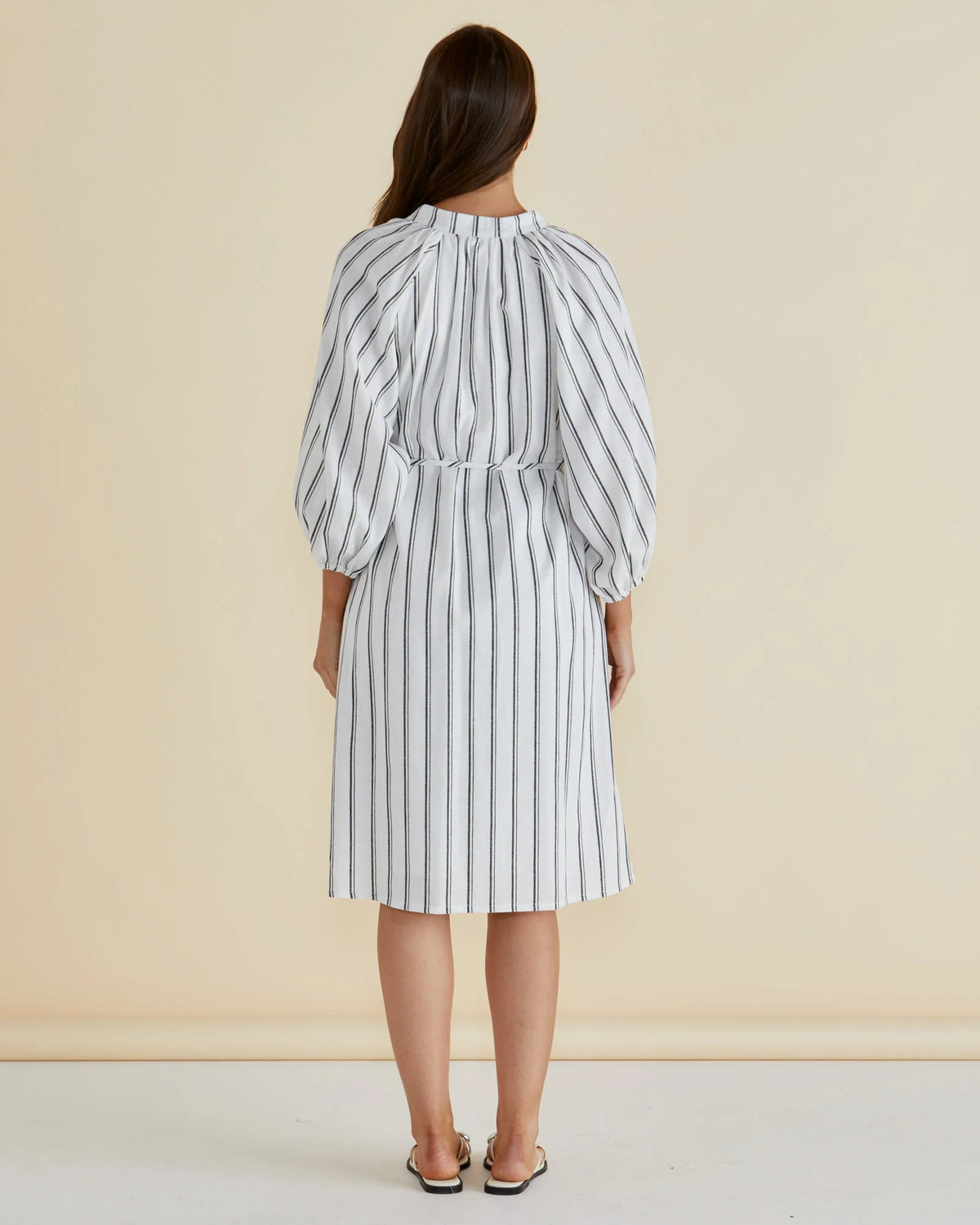 Betty Basics Jenna Dress - White Stripe