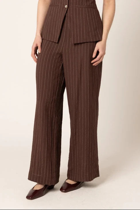Billie The Label Continuity Pant - Cocoa Stripe