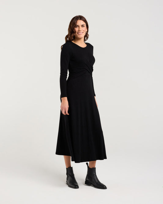 Blackstone Blair Twist Front Dress - Black