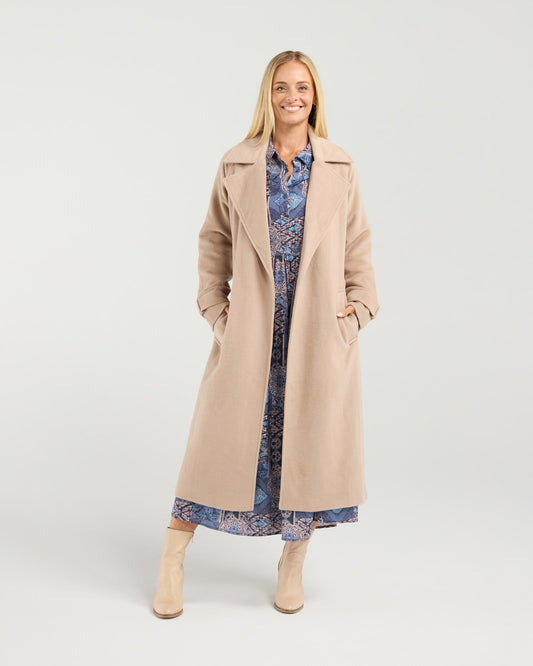 Blackstone Camille Wool Blend Coat - Sable