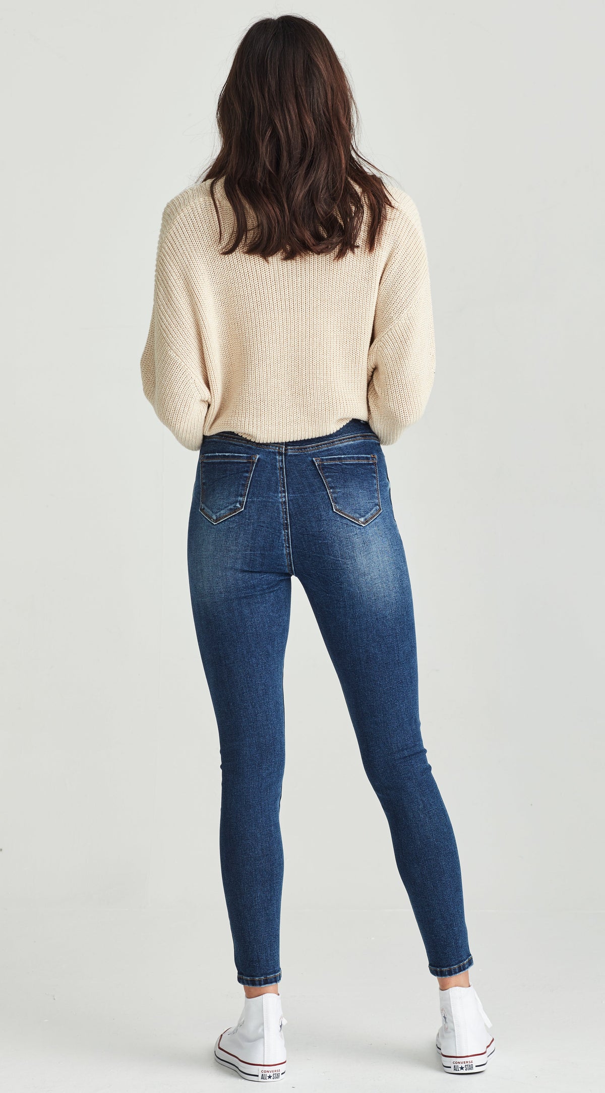 Junkfood Jeans Bowie Ankle Grazer - Dark Blue