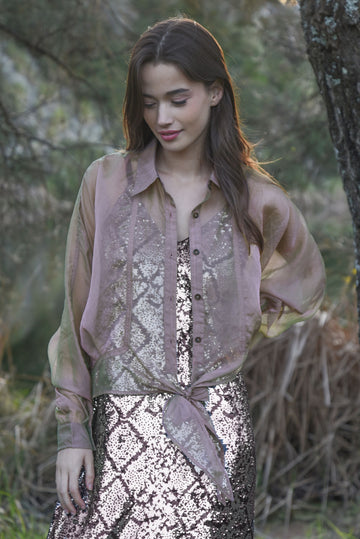 Coop Tied & Tested Blouse organza - Pink