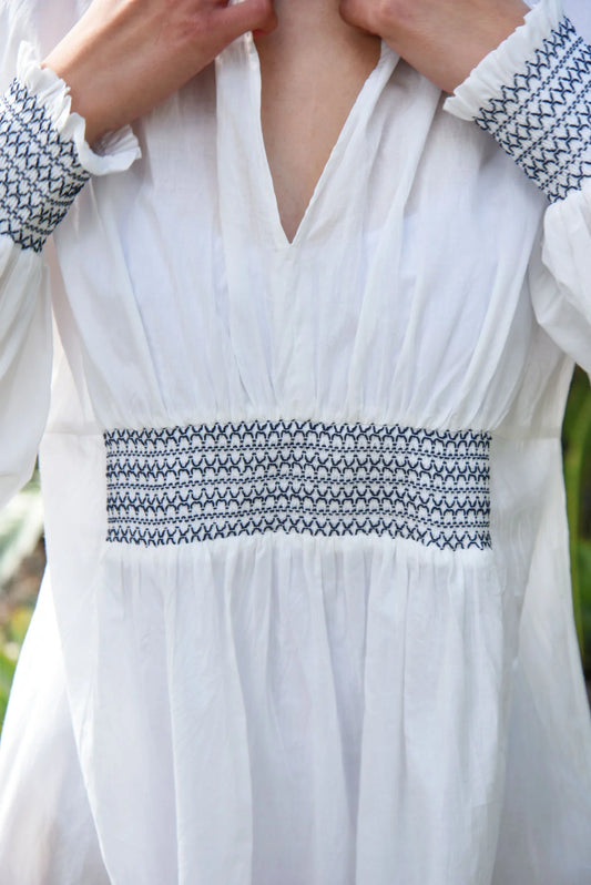 Coop Smock Of the Town Dress - White