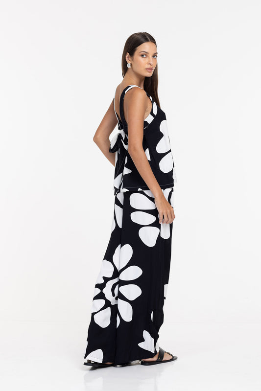 Blak Supreme Pant - Black/White Print