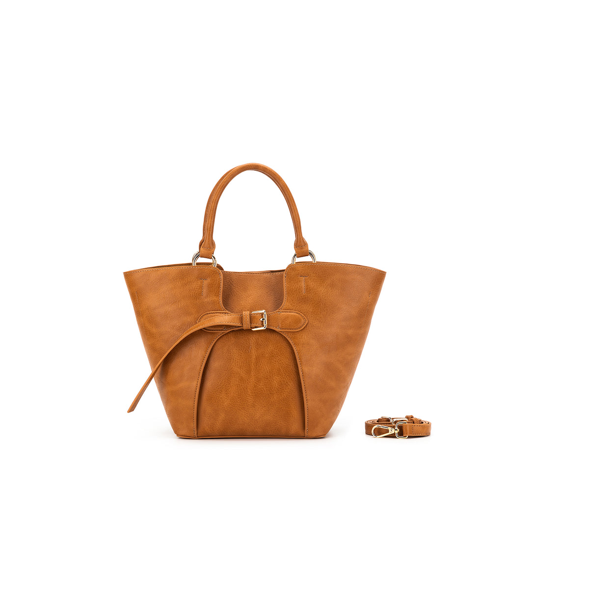 Black Caviar Clementine 2 Piece Handbag - Tan