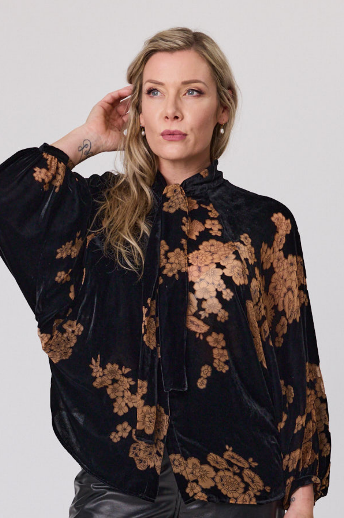 Libertine Shadow Blouse - Midnight Bloom