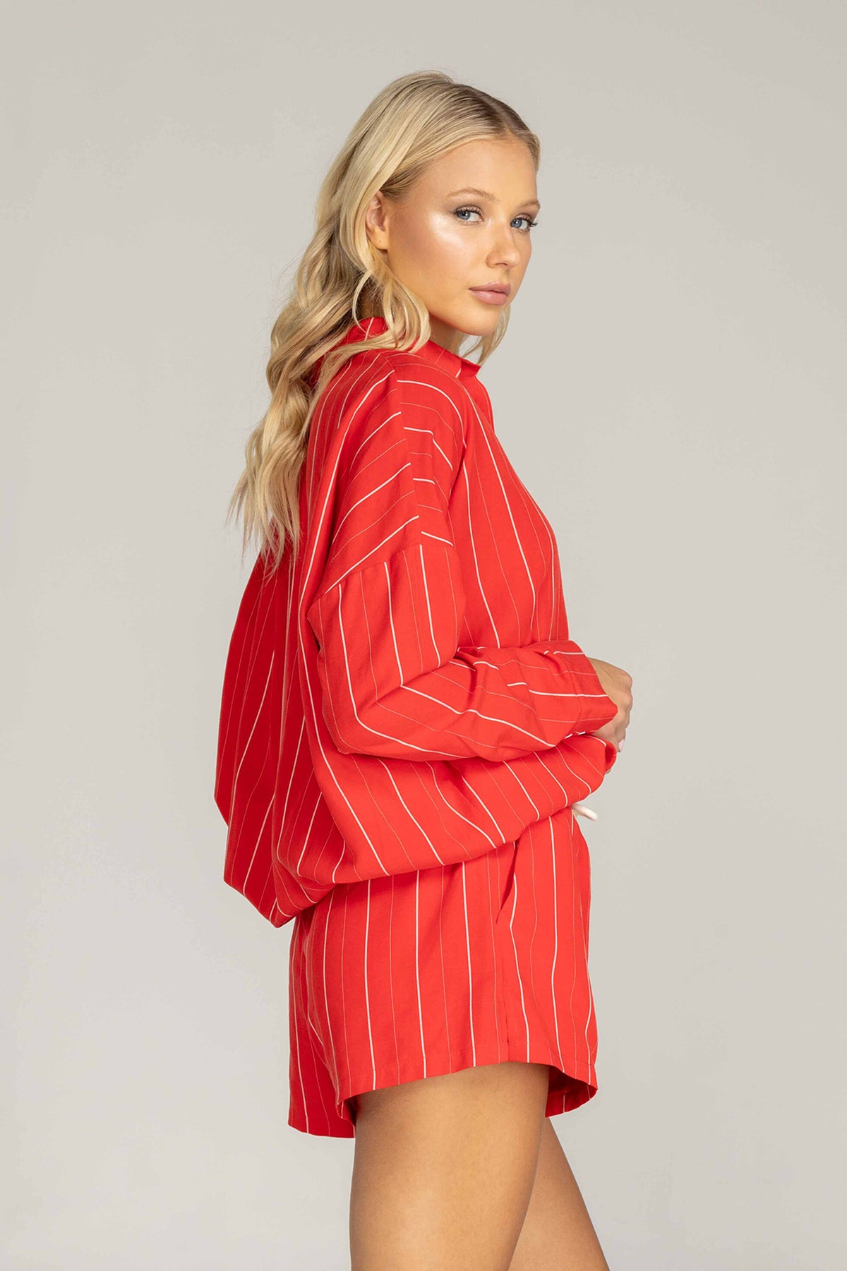 Blak Defiant Shirt - Red/White Pinstripe