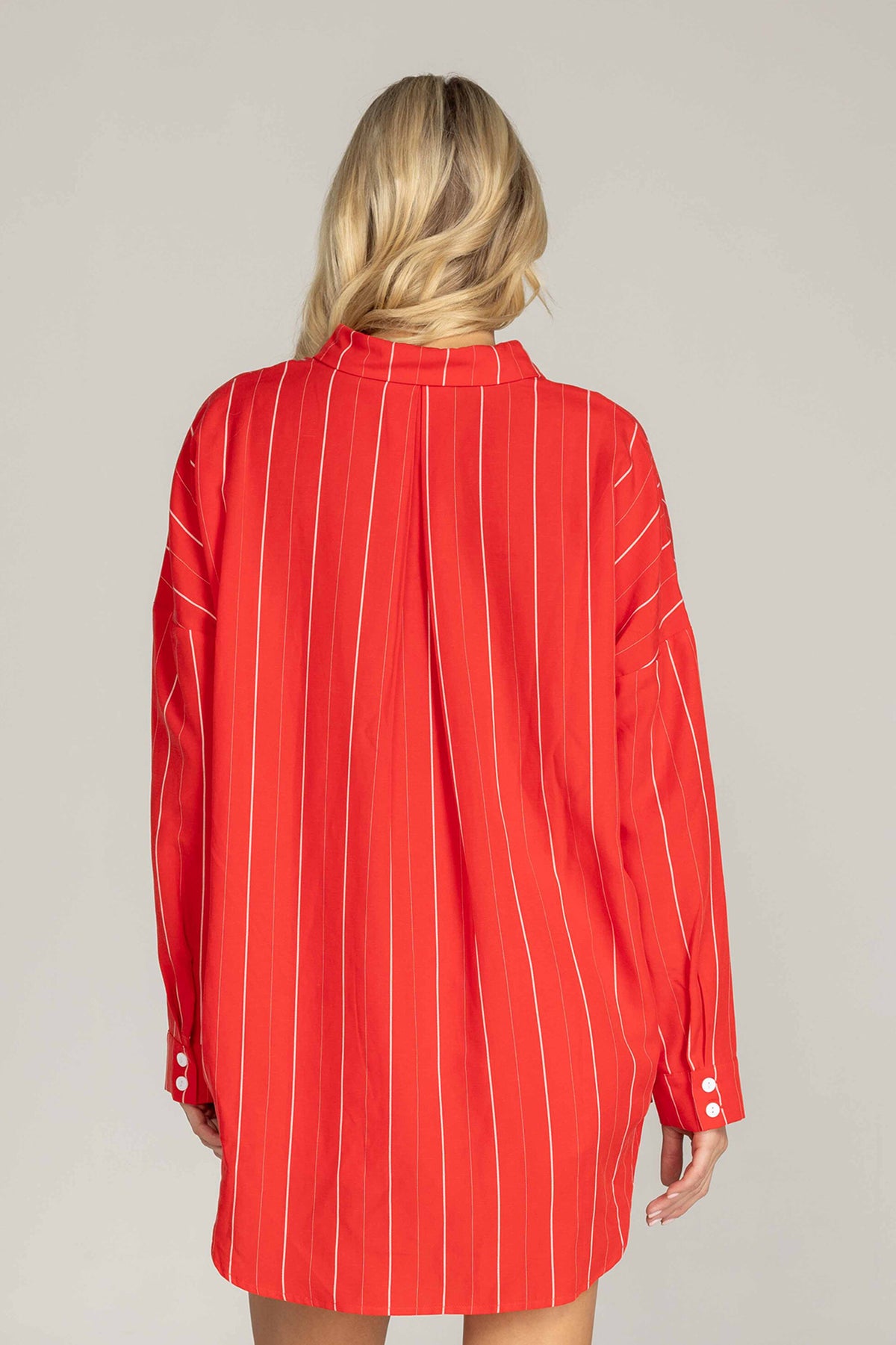 Blak Defiant Shirt - Red/White Pinstripe