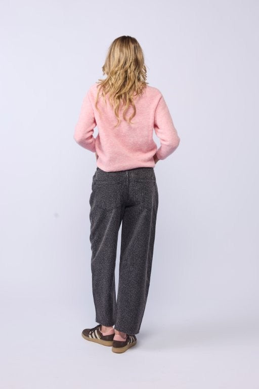Drama The Label Barrel Leg Jeans - Animal Print