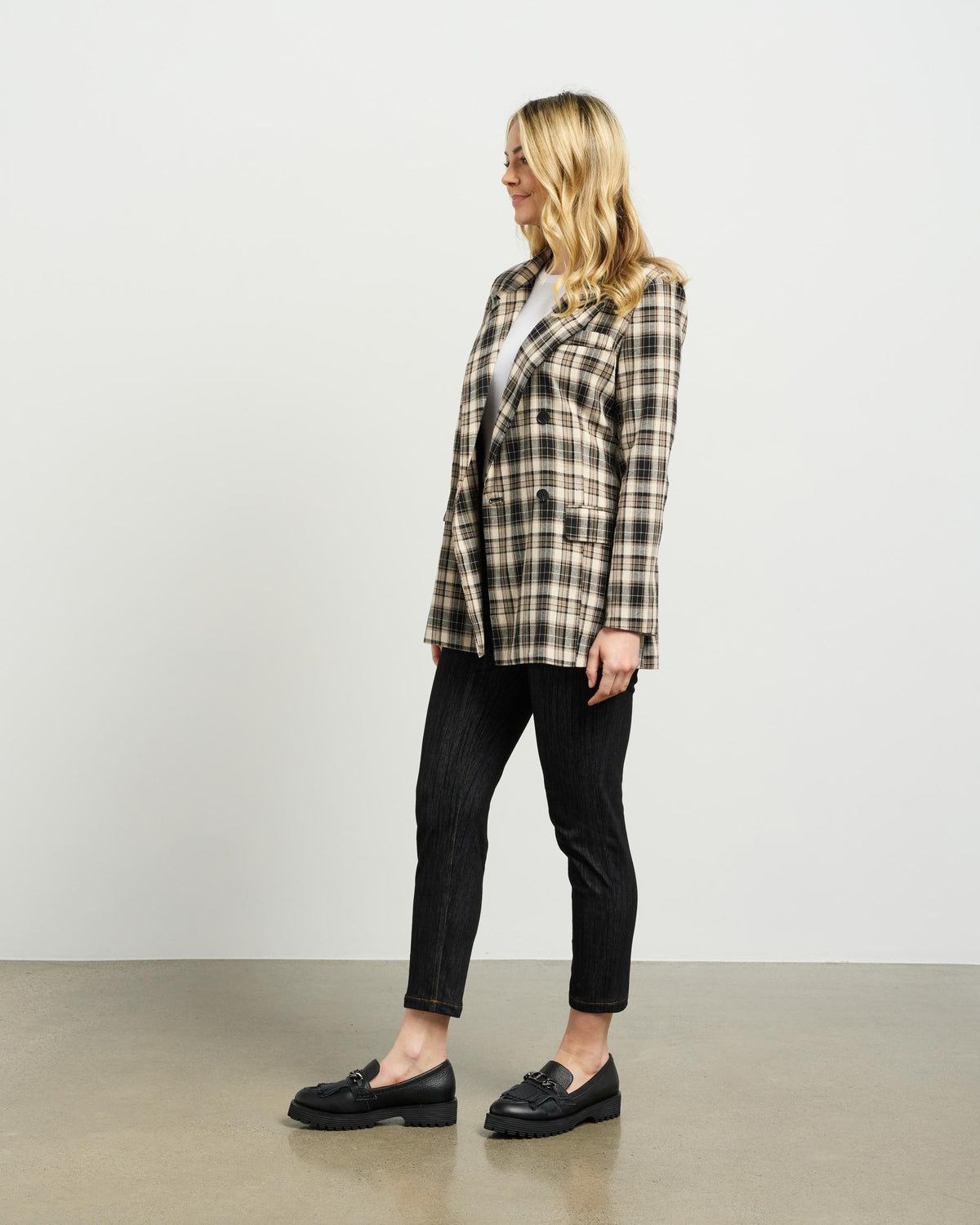 Et Alia Brooke Blazer - Beige Plaid