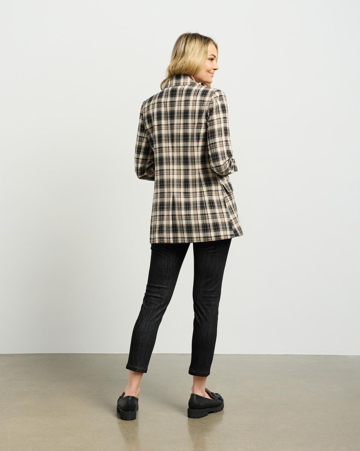 Et Alia Brooke Blazer - Beige Plaid
