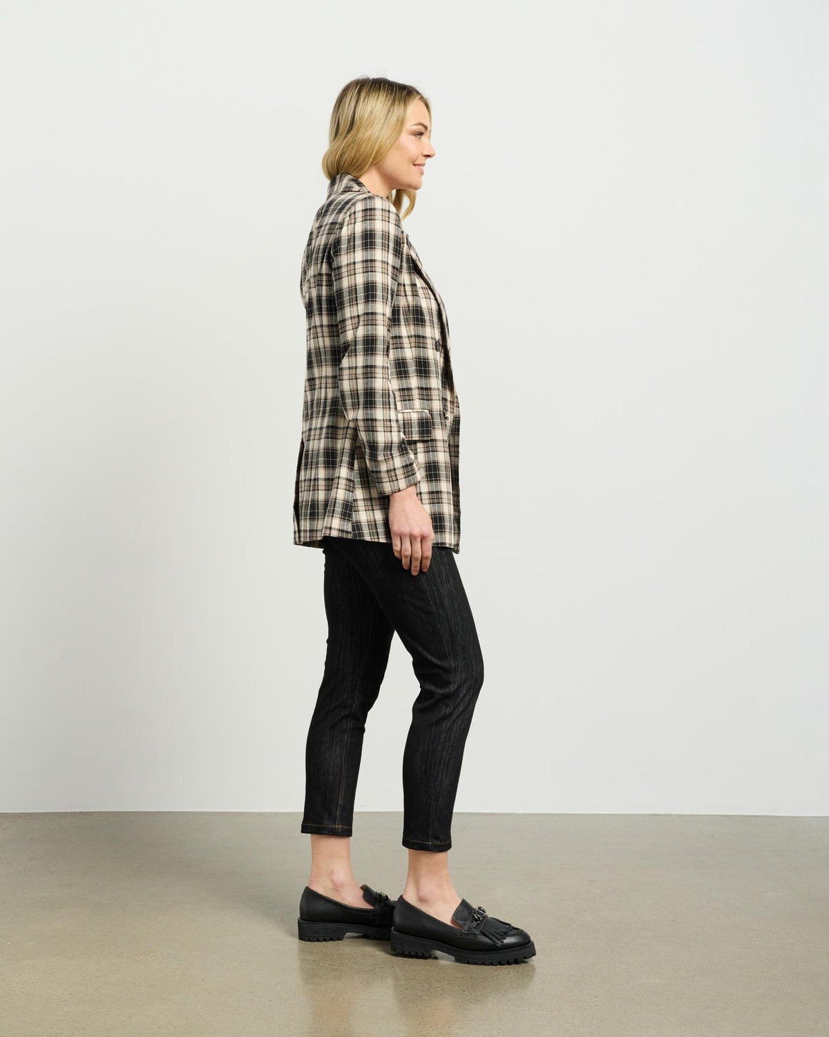 Et Alia Brooke Blazer - Beige Plaid
