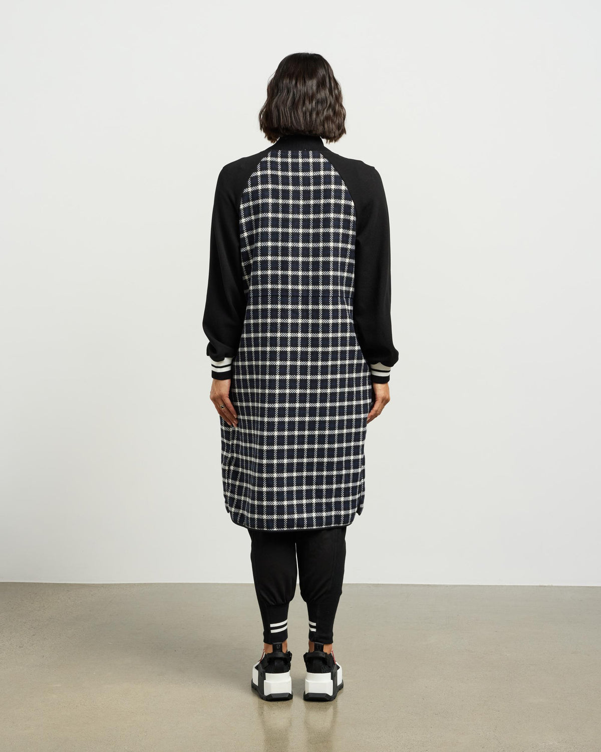 Et Alia Nova Coatigan - Blue/Black Plaid