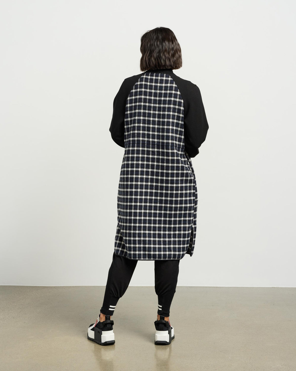 Et Alia Nova Coatigan - Blue/Black Plaid