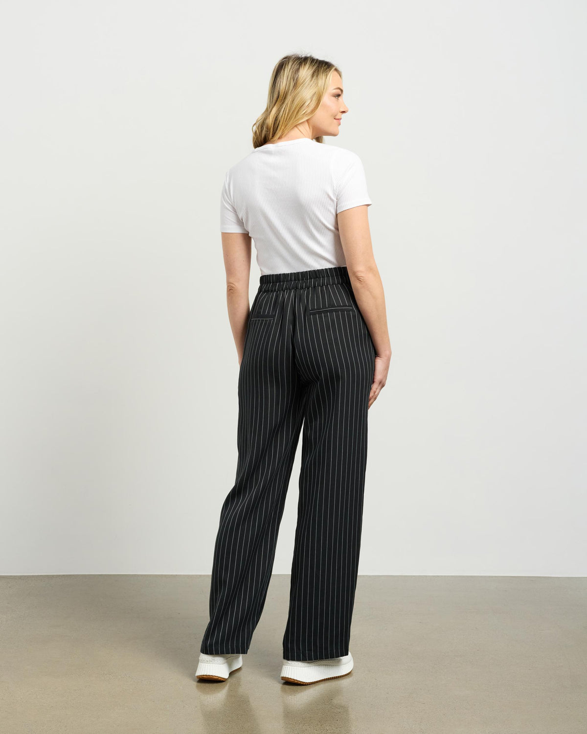 Et Alia Riley Pant - Black Pinstripe