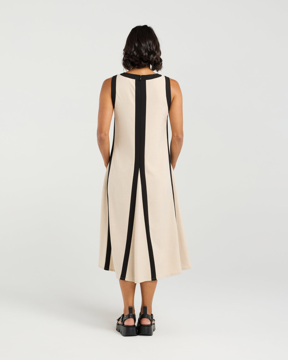 Et Alia Edie Dress- Taupe Lines