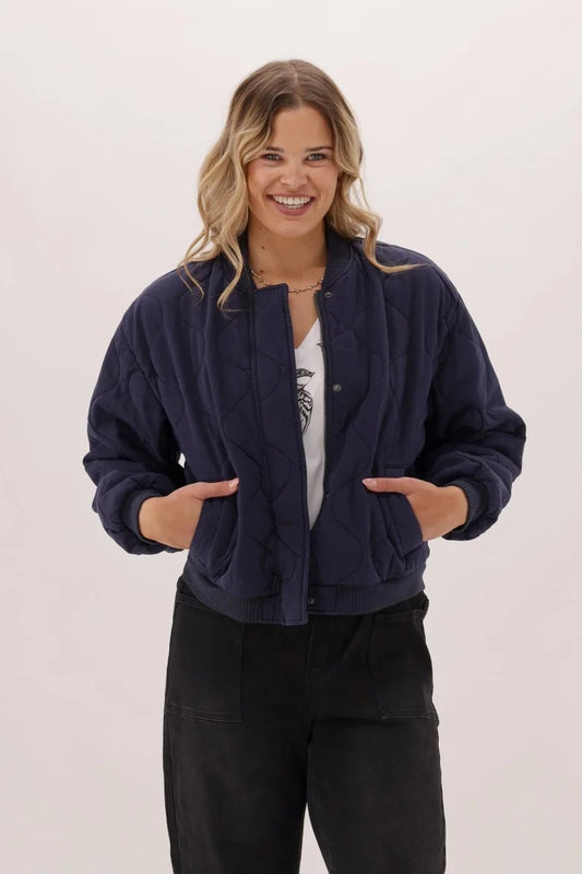 Elm Jean Bomber Jacket - Midnight Navy