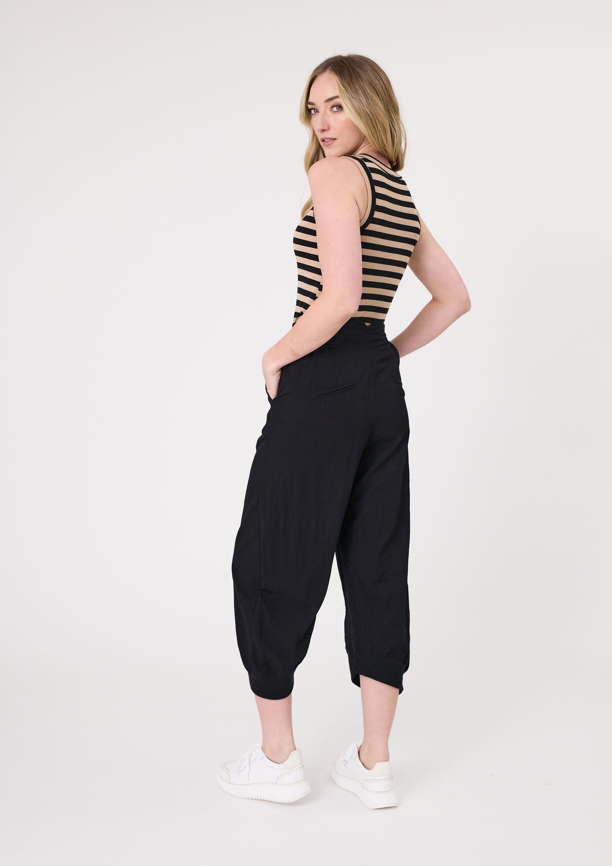 Lemon Tree Eva Striped Tank - Mocha/Black