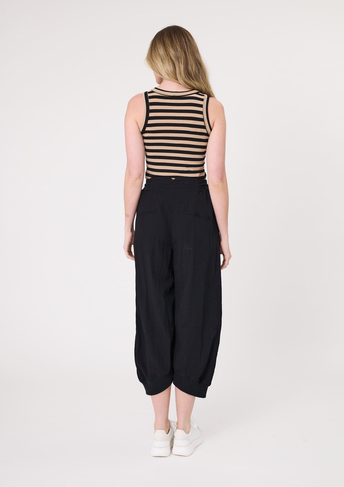 Lemon Tree Eva Striped Tank - Mocha/Black