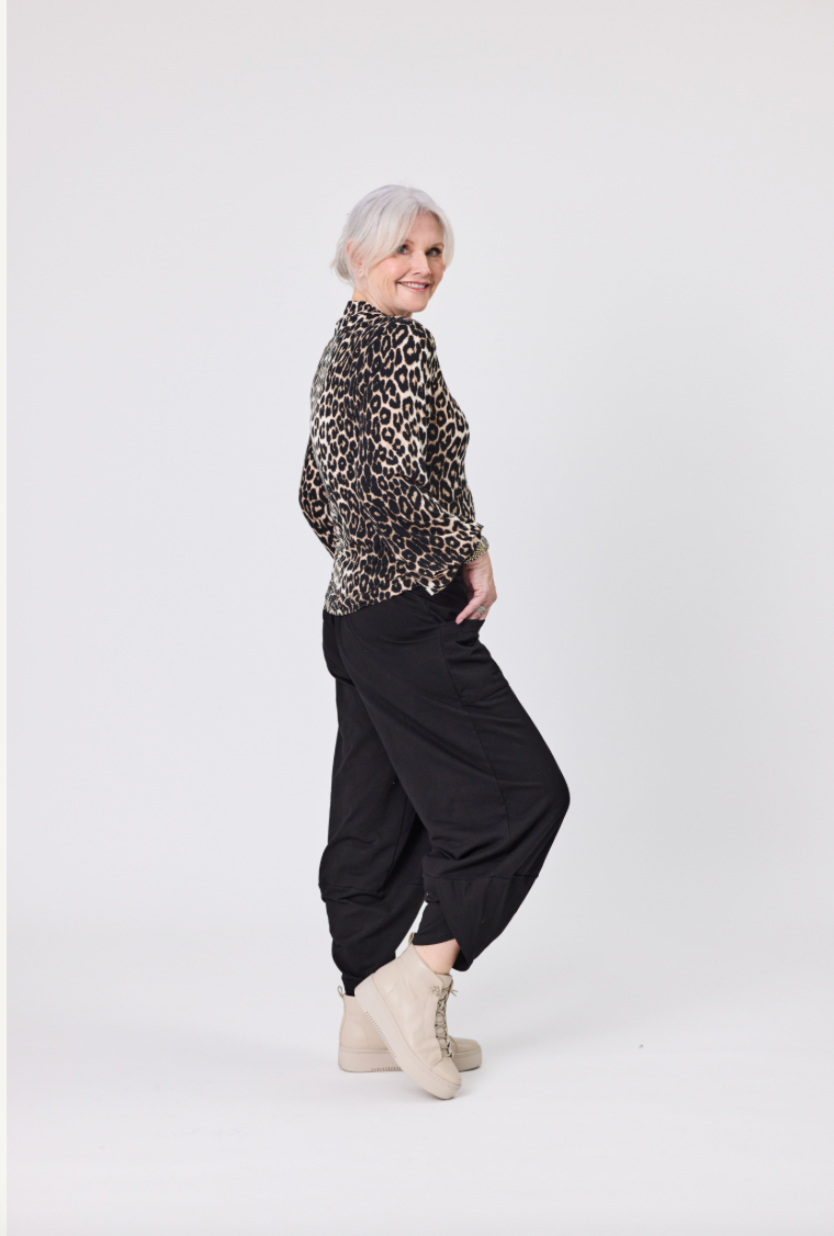 Lemon Tree Evie Top - Leopard Print