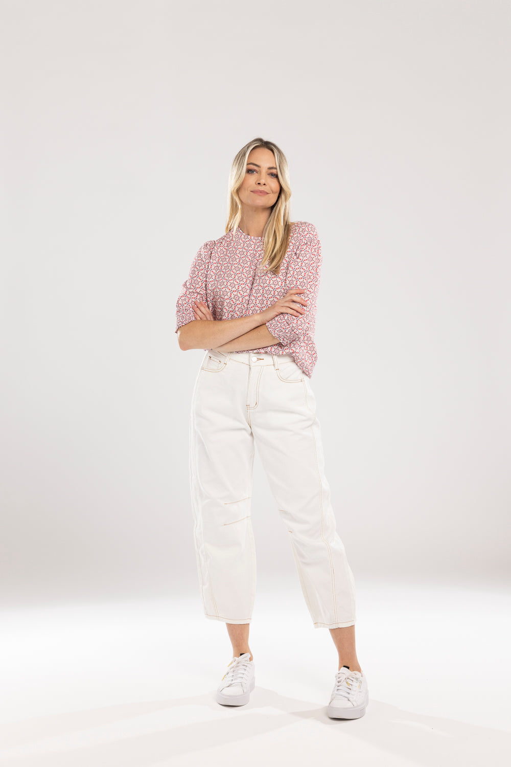 Mi Moso Barrell Jean - Ivory