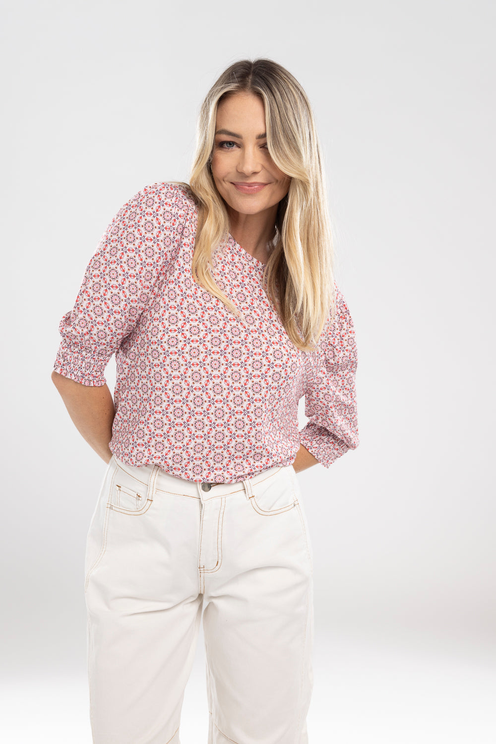 Mi Moso Barrell Jean - Ivory