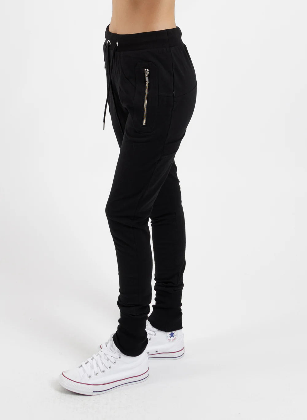 Federation Escape Trackies - Black/Silver Zips