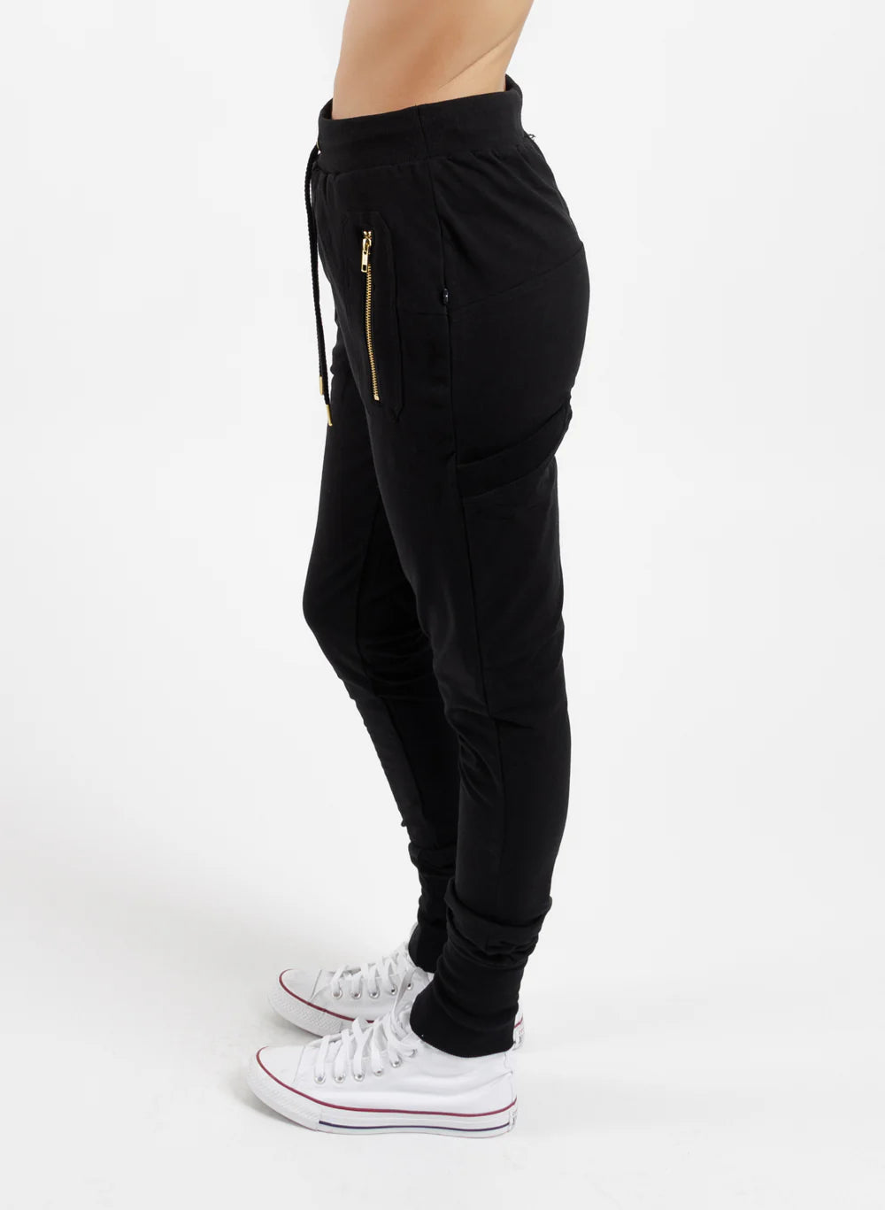Federation Escape Trackies - Black/Gold Zips